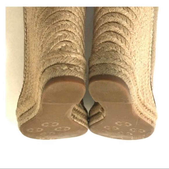 Tory Burch Jackie Peep-Toe Natural Espadrille Wedge - Picture 12 of 12